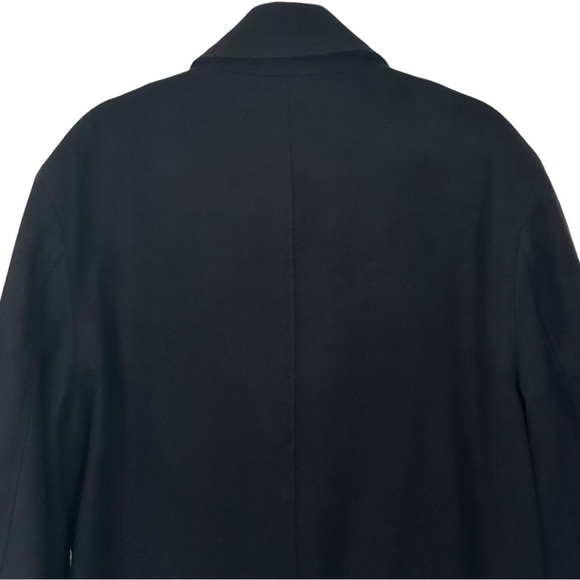 BROOKS BROTHERS BLACK WOOL COAT SIZE LARGE - Picture 4 of 12